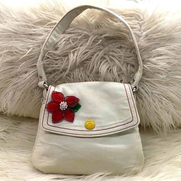 American Eagle Outfitters Handbags - 🌼3/$12🌼BUNDLE DEAL! American Eagle Off White Floral Embellished Shoulder Bag